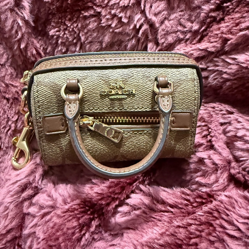 Coach Gold Mini Rowan Handbag/Bag Charm